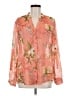 Kut from the Kloth 100% Polyester Floral Orange Long Sleeve Blouse Size M - photo 1