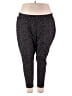 Catherines Animal Print Black Active Pants Size 3X (petite) - photo 1