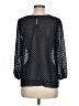 Eclair 100% Polyester Black 3/4 Sleeve Blouse Size M - photo 2