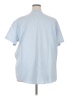 Basic Editions 100% Cotton Blue Short Sleeve Blouse Size 2X - photo 2