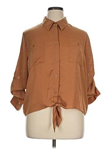 Ellen Tracy 3/4 Sleeve Button-Down Shirt (view 1)