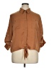 Ellen Tracy Brown 3/4 Sleeve Button-Down Shirt Size XL - photo 1