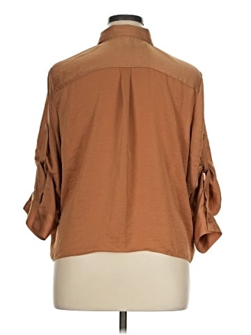 Ellen Tracy 3/4 Sleeve Button-Down Shirt (view 2)