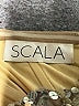 Scala 100% Silk Metallic Silver Gold Cocktail Dress Size 0 - photo 4