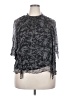 IRO 100% Viscose Gray Black 3/4 Sleeve Blouse Size 18 - photo 1