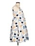 Pieces Print Blue Casual Dress Size L - photo 4