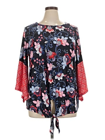 Roz & Ali 3/4 Sleeve Blouse (view 1)