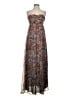 Zara Basic 100% Silk Paisley Brown Cocktail Dress Size S - photo 1