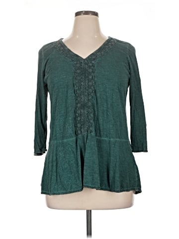 LOGO by Lori Goldstein 3/4 Sleeve Top (view 1)