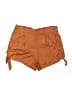 Kimchi Blue 100% Viscose Solid Orange Shorts Size S - photo 1