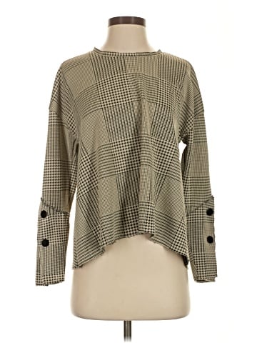 Zara W&B Collection Long Sleeve Blouse (view 1)