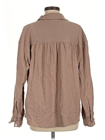 Topshop Long Sleeve Button-Down Shirt (view 2)