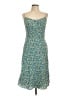 Express 100% Polyester Print Teal Casual Dress Size 11 - photo 1