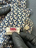 Levi's 100% Polyester Houndstooth Gray 3/4 Sleeve Blouse Size XXL - photo 7
