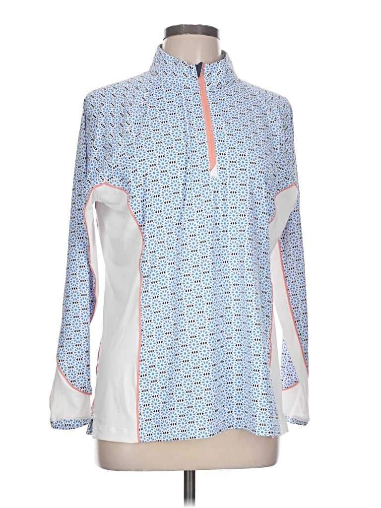 Pre-owned Peter Millar Long Sleeve Polo Shirt In Blue
