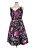Monsoon 100% Silk Floral Black Cocktail Dress Size UK 18 / US 14 - photo 1