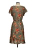 Nostalgia 100% Rayon Floral Gray Casual Dress Size S - photo 2