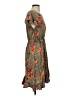 Nostalgia 100% Rayon Floral Gray Casual Dress Size S - photo 4