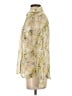 Bebe 100% Polyester Floral Ivory Long Sleeve Blouse Size S - photo 5