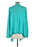 Massimo Dutti 100% Linen Teal Cardigan Size L - photo 2