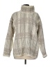 Sundance Plaid Ivory Turtleneck Sweater Size M - photo 1