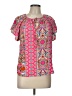 Angashion Pink Short Sleeve Blouse Size L - photo 1