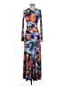 Aqua Print Blue Cocktail Dress Size S - photo 1