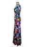 Aqua Print Blue Cocktail Dress Size S - photo 5