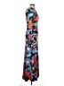 Aqua Print Blue Cocktail Dress Size S - photo 4