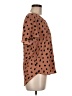 41Hawthorn Polka Dots Brown Short Sleeve Blouse Size M - photo 4