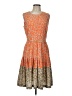 Ellen Tracy Paisley Orange Casual Dress Size 10 - photo 1