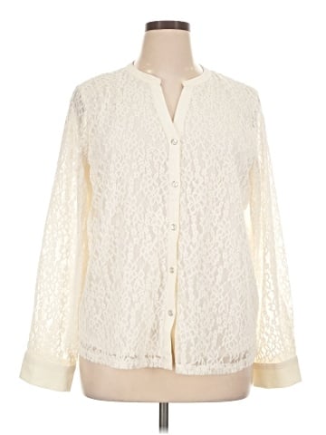 Cable & Gauge Long Sleeve Blouse (view 1)
