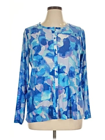 LOGO by Lori Goldstein Long Sleeve Blouse (view 1)