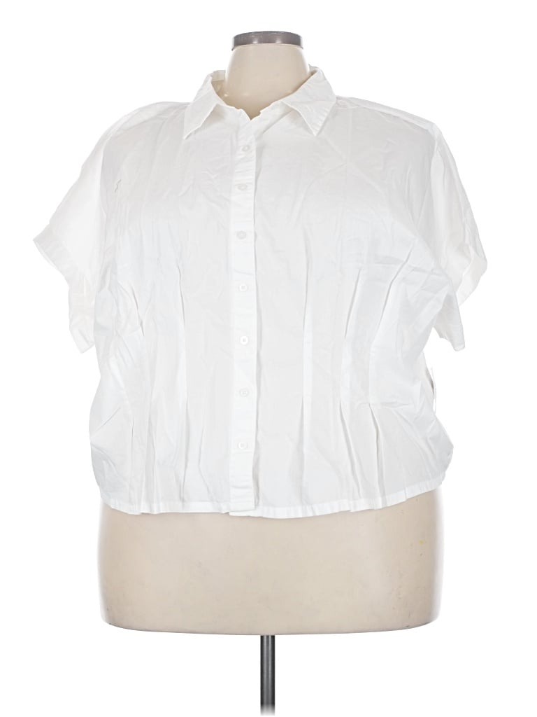 Old Navy Short Sleeve Blouse In White