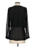 NY Collection 100% Polyester Black Long Sleeve Blouse Size XS - photo 2