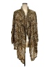 Live 4 Truth 100% Viscose Animal Print Brown Kimono Size 3X - photo 1