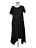 Cuddl Duds Solid Black Casual Dress Size L - photo 1
