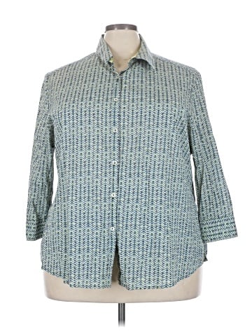 Foxcroft 3/4 Sleeve Button-Down Shirt (view 1)