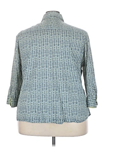 Foxcroft 3/4 Sleeve Button-Down Shirt (view 2)