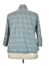 Foxcroft 100% Cotton Tweed Teal 3/4 Sleeve Button-Down Shirt Size 24W - photo 2