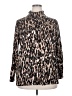 Context Animal Print Brown Long Sleeve Blouse Size 2X - photo 1