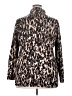 Context Animal Print Brown Long Sleeve Blouse Size 2X - photo 2