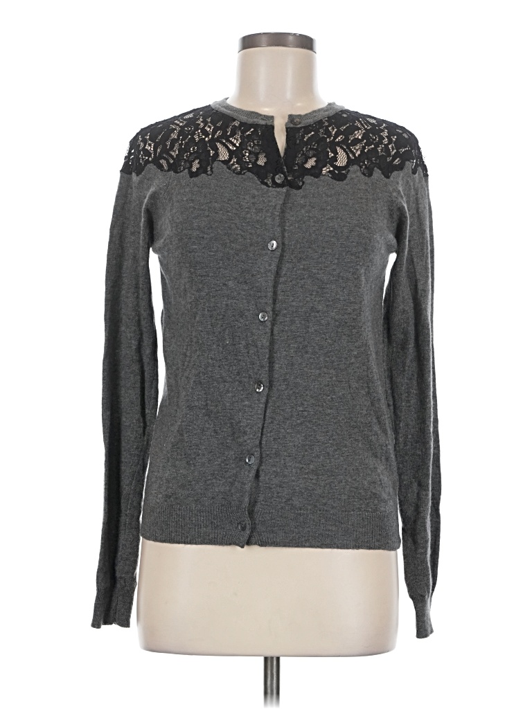 Pre-owned Zara Cardigan Sweater In Gray