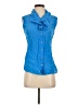 Fei Blue Sleeveless Button-Down Shirt Size 2 - photo 1