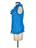Fei Blue Sleeveless Button-Down Shirt Size 2 - photo 5