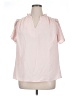 41Hawthorn 100% Polyester Pink Short Sleeve Blouse Size 1X - photo 1