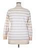 Pure Collection 100% Cashmere Stripes Silver Cashmere Pullover Sweater Size 18 - photo 2