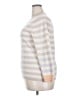 Pure Collection 100% Cashmere Stripes Silver Cashmere Pullover Sweater Size 18 - photo 5