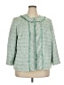 Kasper 100% Polyester Tweed Green Blazer Size 20 - photo 1