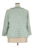 Kasper 100% Polyester Tweed Green Blazer Size 20 - photo 2